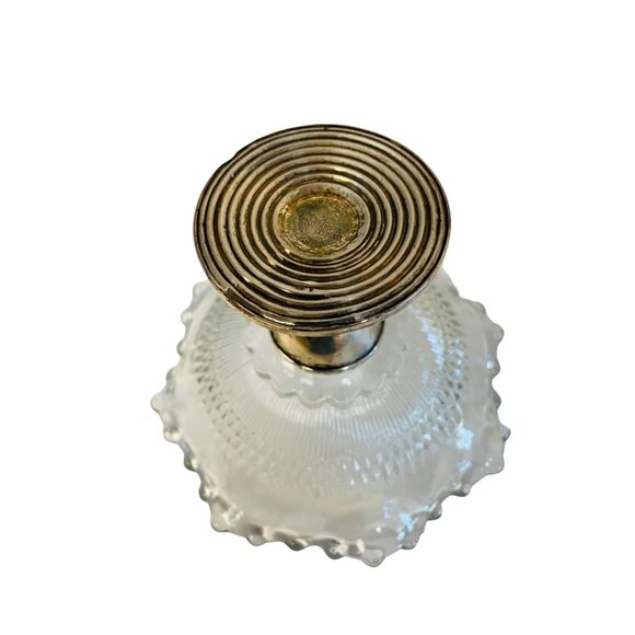 Vintage Duchin Creation Sterling Silver Glass Compote Nut Candy Dish On Base - Picture 2 of 5